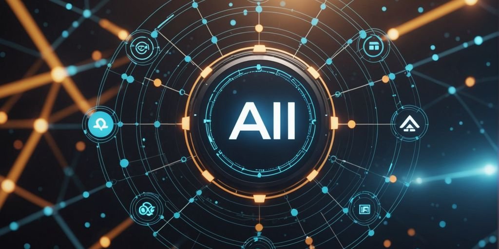 AI Connect logo with communication icons and networks
